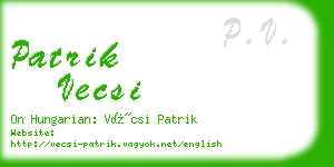 patrik vecsi business card